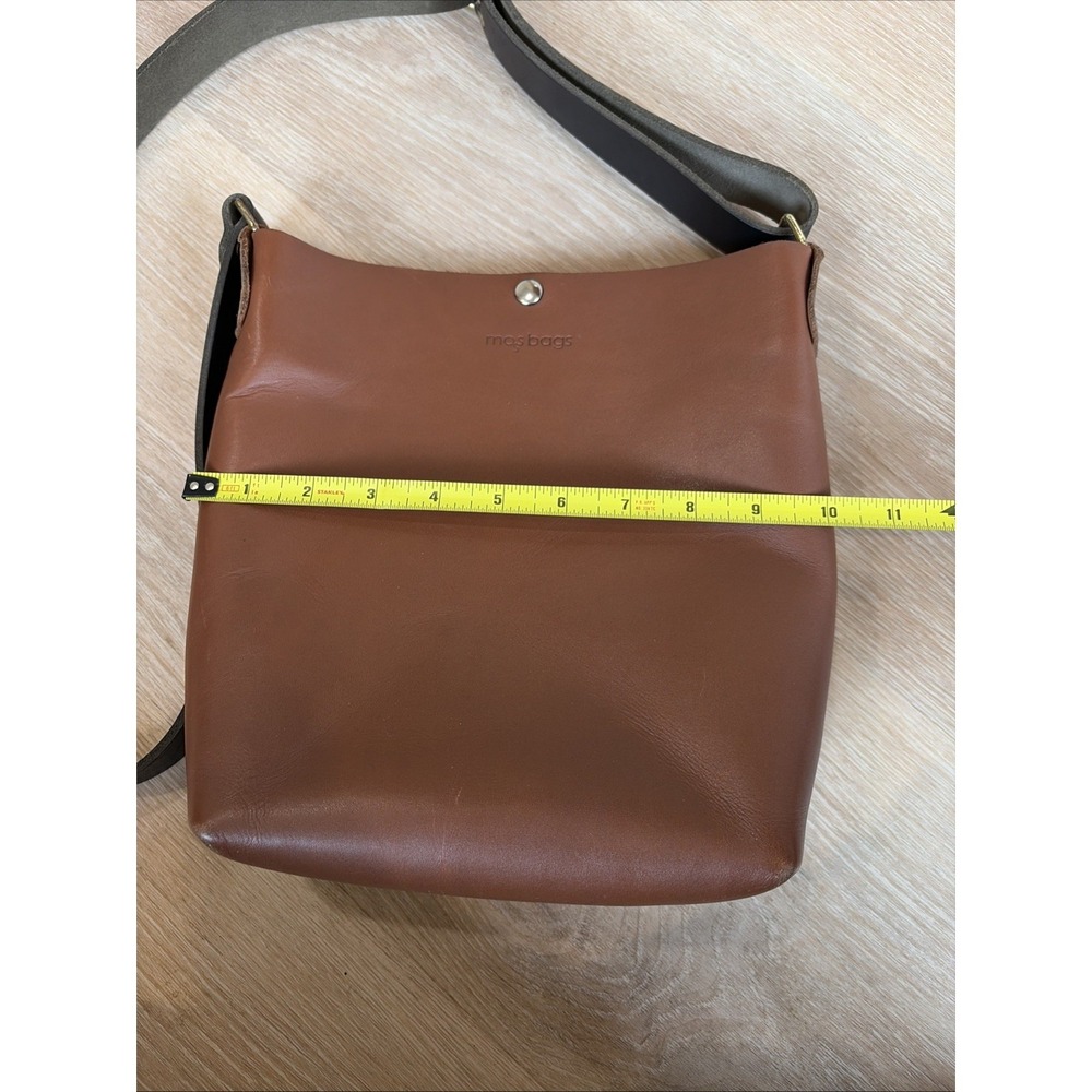 Moss Bags Parker Crossbody Bag Brown Leather Minimalist USA MSRP $145 - Picture 12 of 16